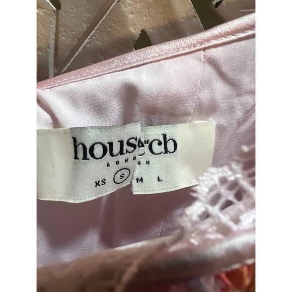 House of CB Alejandra Light Lavender Print Corset Dress Size S Small - Picture 7 of 10